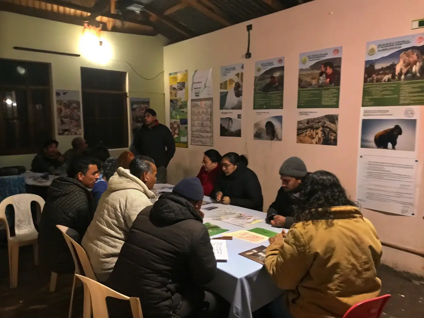 A picture of a community workshop where ACCA members are learning about sustainable hunting practices and wildlife conservation.